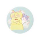 トラとハチワレの腕組みするねこ Tin Badge