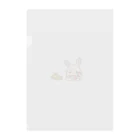 maruruのうさぎとかめ　真剣な眼差し Clear File Folder