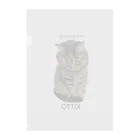 KITTOのもじもじ猫きっとWHITE クリアファイル