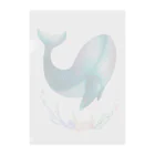 Designed by Ry0のDreaming whale  〜夢見るクジラ〜 Clear File Folder