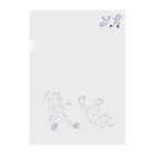 HorSen-koの鳥獣戯画スケート兎と蛙 Clear File Folder