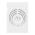 Ａ’ｚｗｏｒｋＳの熨斗輪に髑髏 白枠黒（オリジナル家紋シリーズ） クリアファイル