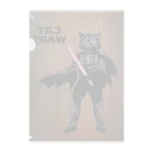 AI画家『Stable Diffusion』Shopのスター・ウォーズ風な『CAT WARS』 Clear File Folder