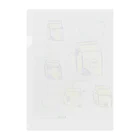 美術2の頭の中の空飛ぶ牛乳パック Clear File Folder