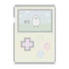 鳥とお花の雑貨店(sakurabun)のドット絵ゲーム風　ももひきレベル2　ライトイエロー クリアファイル