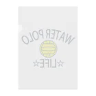 sports_tower スポーツタワーの水球(すいきゅう)(water polo)・アイテム・デザイン・Tシャツ・チームT・かっこいい・かわいい・クラブT・球技・得点・ボール・選手・ポジション・部活・スポーツ・シンプル・チームワーク クリアファイル