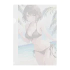 天乃鯱の黒ビキニのお姉さんイラスト Clear File Folder