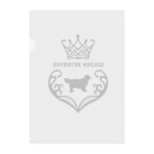 onehappinessのゴールデンレトリバー　crown heart　onehappiness　black Clear File Folder