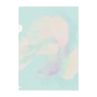 @7chiのベタ_ミントグリーン Clear File Folder