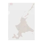 Yanagiya Kosanjiの北海道_TextMap_木目調 クリアファイル