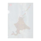 Yanagiya Kosanjiの北海道_TextMap_木目調[空と海] Clear File Folder