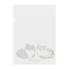 保護ねこカフェ もりねこのふたばちゃん&べべちゃん Clear File Folder