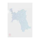 Yanagiya Kosanjiの宮城県_TextMap_青色グラデーション Clear File Folder