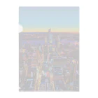 GALLERY misutawoのニューヨーク マンハッタンの夕暮れ Clear File Folder