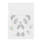 SHOP ©︎w♡p⭐︎3号店のアイス大好きパンダくん♡ Clear File Folder