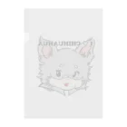 チャリティーグッズ-犬専門デザインのチワワ-ブルー&グレー・イザベラタン「I♡CHIHUAHUA」 Clear File Folder