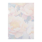 botanicalartAIのピンク色がかわいい芍薬のお花のイラスト Clear File Folder