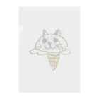 ModernAgeのアイスクリーム猫 Clear File Folder