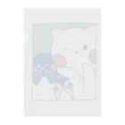 tafu tafuのかわいいポーズのしろぎんしま Clear File Folder