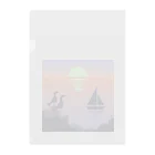 エアレーションの独り言の船と夕陽と海鳥と。 Clear File Folder