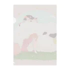 内海　憂　女の子と優しい動物さん達の癒しの羊さんと女の子 Clear File Folder