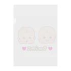 twins🤍のtwins べびー　ふたごグッズ Clear File Folder