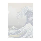 世界の名画館 SHOPの葛飾北斎「冨嶽三十六景 神奈川沖浪裏」 Clear File Folder