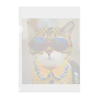 幻想的で創造的の猫にサングラス Clear File Folder