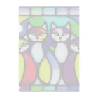 縞模様の4匹の猫B　ステンドグラス風 Clear File Folder