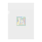 にゃんこショップのレインボーアニマル Clear File Folder