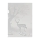 Ki-nacoの鹿と枯れ葉 Clear File Folder