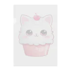 Vasetti_pressのカップケーキの猫ちゃん Clear File Folder