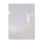 kokyu.jpの釧路幣舞橋の銅像 クリアファイル