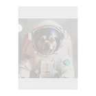 ✨そうのオリジナルグッズ✨の宇宙飛行士犬だワン！！ Clear File Folder