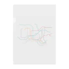 DRIPPEDの東京メトロ路線図-TOKYO METRO-東京地下鉄路線図- Clear File Folder