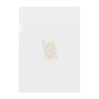 ネコフスキの鮮やかな凛々しい猫さんのイラストグッズ Clear File Folder