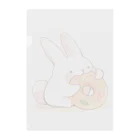 🌸hanausa🐰のうさぎとドーナツ Clear File Folder