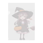 AIデザイングッズ販売　Akiba-treasure（アキバトレジャー）のハロウィン　魔女っ子　リコちゃん Clear File Folder