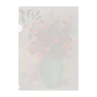 世界美術商店のトルコ石色の花瓶の花 /  The turquoise vase Clear File Folder