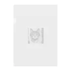 teru8376のイラスト　猫 Clear File Folder