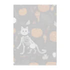 ToToMoの【ハロウィン】スケルトンキャット Clear File Folder