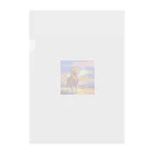 フリーダムの勇ましいライオン　ピクセルアート Clear File Folder