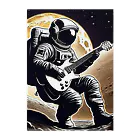 宇宙開発デザイン科の月面のギタリスト Clear File Folder