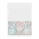 RONBOのパーカーを着た赤毛の女の子 Clear File Folder