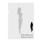月夜のタツノオトシゴのDon’t walk away Clear File Folder