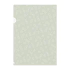 B-catの微生物パターン緑_アイテムいろいろ Clear File Folder