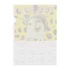 sasa9"のミケちゃんカレンダー2024 Clear File Folder