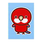 いんこ屋堂のナナクサインコ（レッド） Clear File Folder