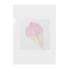 Hamatsukiのアイスクリーム（折り紙風アート） クリアファイル