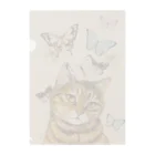 おちょぴの猫に蝶 Clear File Folder